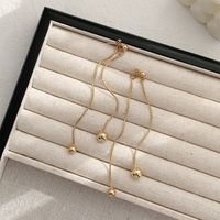 1 Pair Retro Simple Style Solid Color Plating Alloy Gold Plated Drop Earrings main image 4