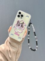 Artistic Streetwear Letter Cat Tpu   Phone Cases main image 5