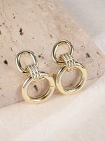 1 Pair Ig Style Circle Plating Alloy Drop Earrings main image 6
