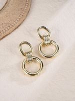 1 Pair Ig Style Circle Plating Alloy Drop Earrings main image 7