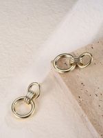 1 Pair Ig Style Circle Plating Alloy Drop Earrings main image 5