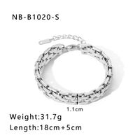 Hip-Hop Punk Classic Style Solid Color Stainless Steel 18K Gold Plated Bracelets In Bulk sku image 21
