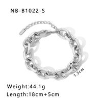 Hip-Hop Punk Classic Style Solid Color Stainless Steel 18K Gold Plated Bracelets In Bulk sku image 10