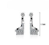 1 Pair Simple Style Giraffe Plating Inlay Copper Zircon White Gold Plated Ear Studs main image 2