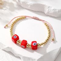 Retro Estilo Étnico Ojo Del Diablo Aleación Resina Con Cuentas Enchapado Mujeres Pulsera sku image 1