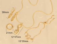 Elegant Simple Style Snake Copper Plating Inlay Zircon 18k Gold Plated Jewelry Set main image 2