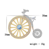 Ig Style Star Bicycle Copper Inlay Zircon Unisex Brooches main image 3