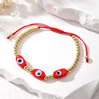 Retro Ethnic Style Devil's Eye Alloy Resin Beaded Plating Women's Bracelets sku image 2