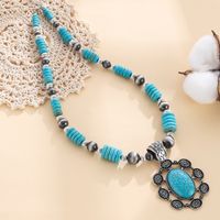 Ethnic Style Color Block Alloy Plating Gold Plated Women's Pendant Necklace main image 5
