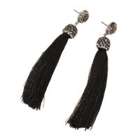 1 Pair Simple Style Classic Style Solid Color Inlay Alloy Rhinestones Drop Earrings main image 6