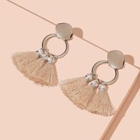 1 Pair Retro Solid Color Plating Alloy Gold Plated Drop Earrings main image 7