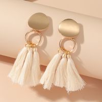 1 Pair Retro Solid Color Plating Alloy Gold Plated Drop Earrings main image 4