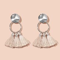 1 Pair Retro Solid Color Plating Alloy Gold Plated Drop Earrings sku image 2