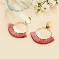 1 Pair Retro Color Block Plating Alloy Gold Plated Drop Earrings main image 3