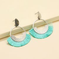 1 Pair Retro Color Block Plating Alloy Gold Plated Drop Earrings main image 4
