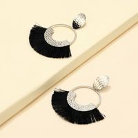 1 Pair Retro Color Block Plating Alloy Gold Plated Drop Earrings main image 5