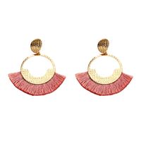 1 Pair Retro Color Block Plating Alloy Gold Plated Drop Earrings main image 6