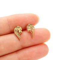 1 Pair Simple Style Lion Polishing Plating Stainless Steel 18k Gold Plated Ear Studs sku image 3