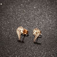 1 Pair Simple Style Lion Polishing Plating Stainless Steel 18k Gold Plated Ear Studs main image 4