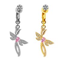 Casual Retro Simple Style Animal Starry Sky Moon Stainless Steel Alloy Copper White Gold Plated Gold Plated Rhinestones Belly Ring In Bulk main image 9