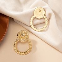 1 Pair Simple Style Commute Circle Solid Color Plating Alloy Gold Plated Ear Studs main image 5