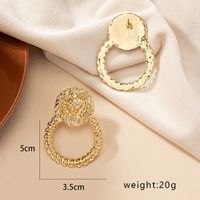 1 Pair Simple Style Commute Circle Solid Color Plating Alloy Gold Plated Ear Studs main image 2