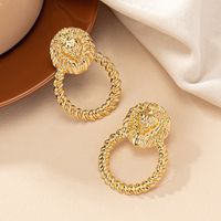 1 Pair Simple Style Commute Circle Solid Color Plating Alloy Gold Plated Ear Studs main image 6