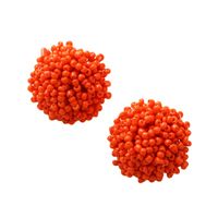 1 Pair Sweet Solid Color Beaded Seed Bead Ear Studs main image 6
