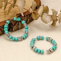 1 Pair Ethnic Style Color Block Beaded Metal Earrings main image 7