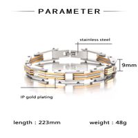 Hip-hop Geometric Titanium Steel Plating Bracelets main image 2