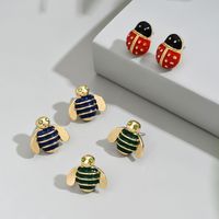 1 Pair Simple Style Classic Style Color Block Alloy Iron Ear Studs main image 1