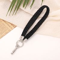 Simple Style Solid Color Cotton Polyester Knitting Bag Pendant Mobile Phone Chain Keychain sku image 2