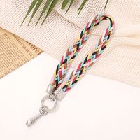Simple Style Solid Color Cotton Polyester Knitting Bag Pendant Mobile Phone Chain Keychain sku image 3