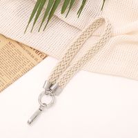 Simple Style Solid Color Cotton Polyester Knitting Bag Pendant Mobile Phone Chain Keychain sku image 4