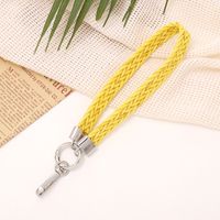 Simple Style Solid Color Cotton Polyester Knitting Bag Pendant Mobile Phone Chain Keychain sku image 5