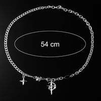 Hip-hop Star Moon Titanium Steel Plating Men's Necklace main image 2