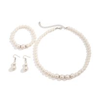 Elegant Geometrisch Künstliche Perle Legierung Perlen Inlay Strasssteine Frau Armbänder Ohrringe Halskette main image 5