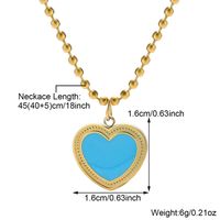 Ig Style Simple Style Heart Shape Flower Stainless Steel Plating Inlay Zircon 18k Gold Plated Necklace sku image 1