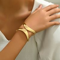 Style Simple Style Classique Couleur Unie Le Fer Femmes Bracelet main image 9