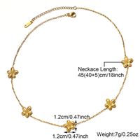 Ig Style Simple Style Heart Shape Flower Stainless Steel Plating Inlay Zircon 18k Gold Plated Necklace sku image 3