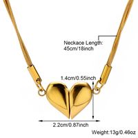 Ig Style Simple Style Heart Shape Flower Stainless Steel Plating Inlay Zircon 18k Gold Plated Necklace sku image 2