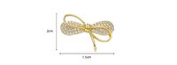 Elegant Simple Style Bow Knot Copper Inlay Zircon Women's Brooches main image 2
