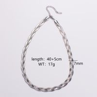 304 Stainless Steel Streetwear Plating Solid Color Bracelets Necklace sku image 3
