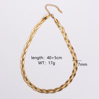 304 Stainless Steel Streetwear Plating Solid Color Bracelets Necklace main image 6
