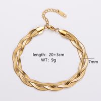304 Stainless Steel Streetwear Plating Solid Color Bracelets Necklace main image 7