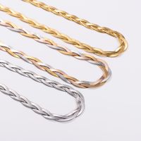304 Stainless Steel Streetwear Plating Solid Color Bracelets Necklace main image 9