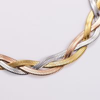 304 Stainless Steel Streetwear Plating Solid Color Bracelets Necklace main image 8