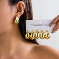 Wholesale Jewelry Elegant Classic Style Water Droplets Ccb Arylic Gold Plated Silver Plated Plating Ear Studs sku image 5