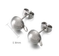 1 Pair Stainless Steel Solid Color Simple Style main image 2