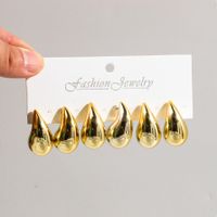 Wholesale Jewelry Elegant Classic Style Water Droplets Ccb Arylic Gold Plated Silver Plated Plating Ear Studs sku image 2
